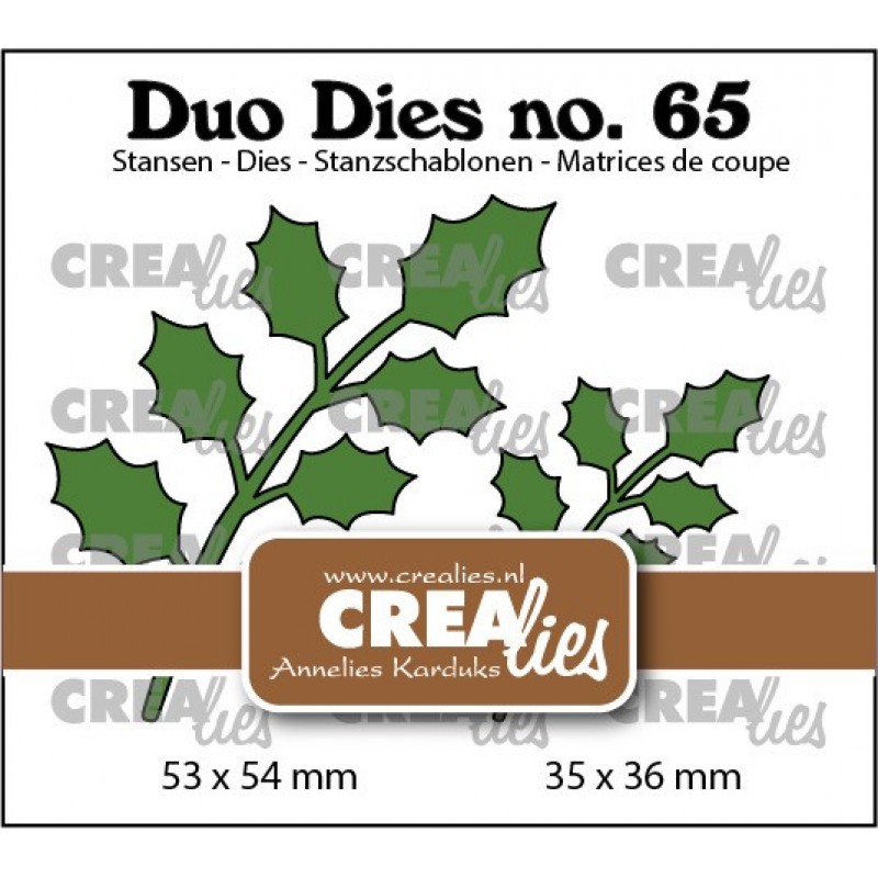 Crealies Die – Holly Leaves 17 pcs Crealies Die – Holly Leaves 17 pcs