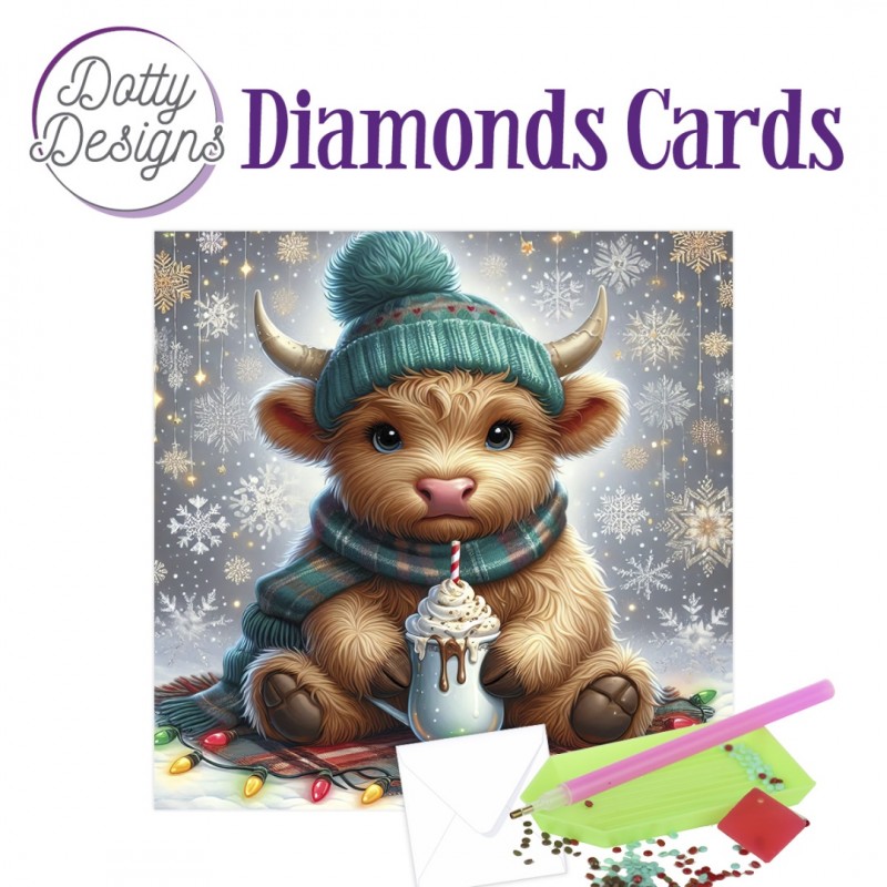 Dotty Designs Diamond Cards - Christmas Cow 1 Dotty Designs Diamond Cards - Christmas Cow 1