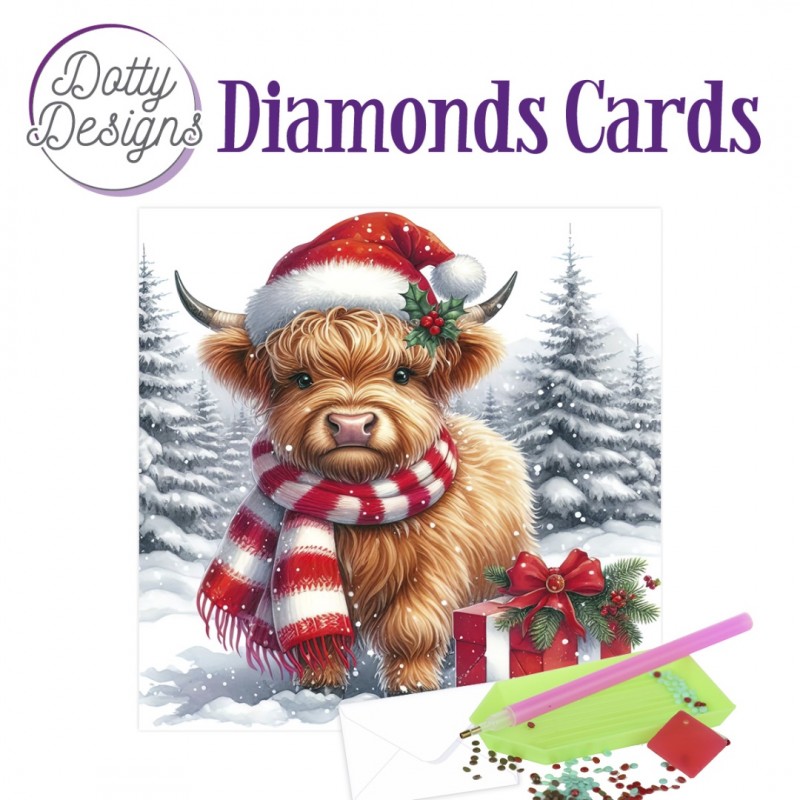 Dotty Designs Diamond Cards - Christmas Cow 2 Dotty Designs Diamond Cards - Christmas Cow 2