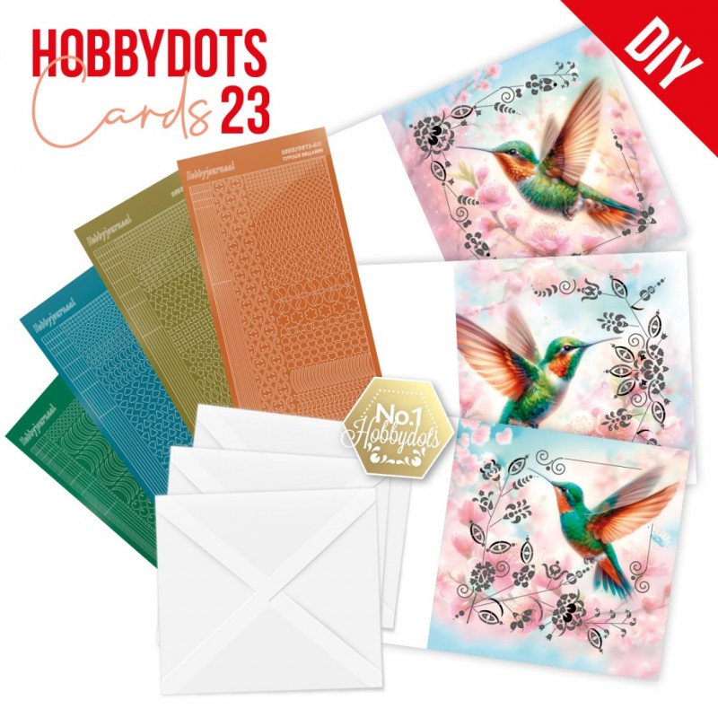Dot and Do Cards 23 - Berries Beauties - Hummingbirds