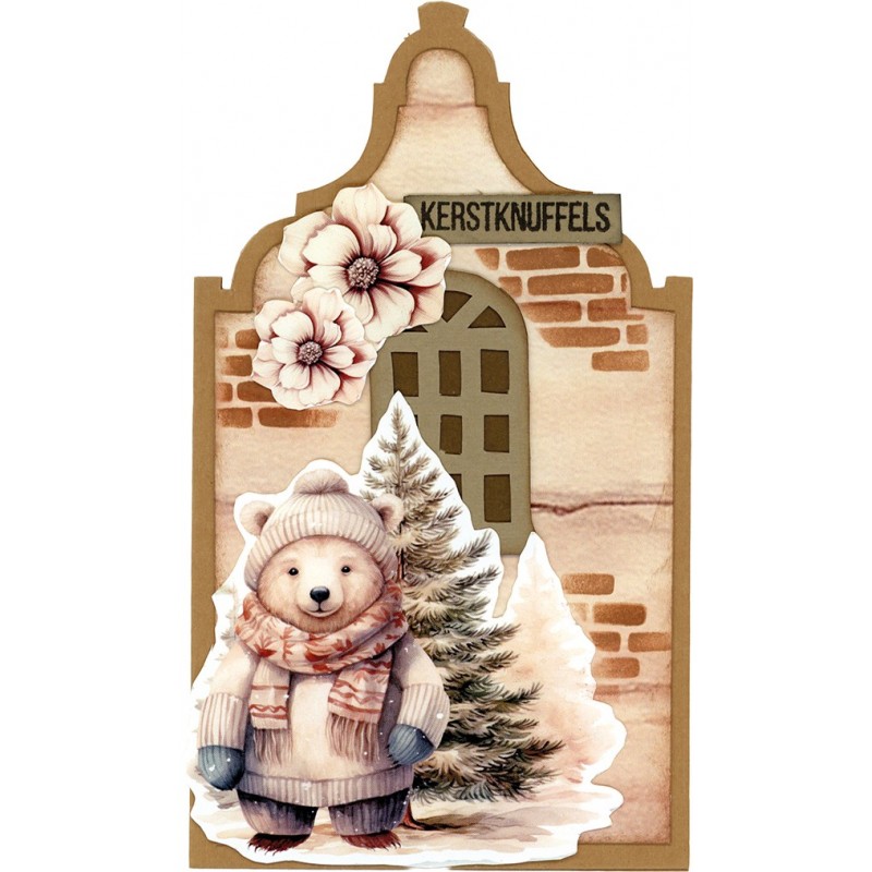 3D Cutting Sheet - Berries Beauties - Cosy WInter - Cosy Bear