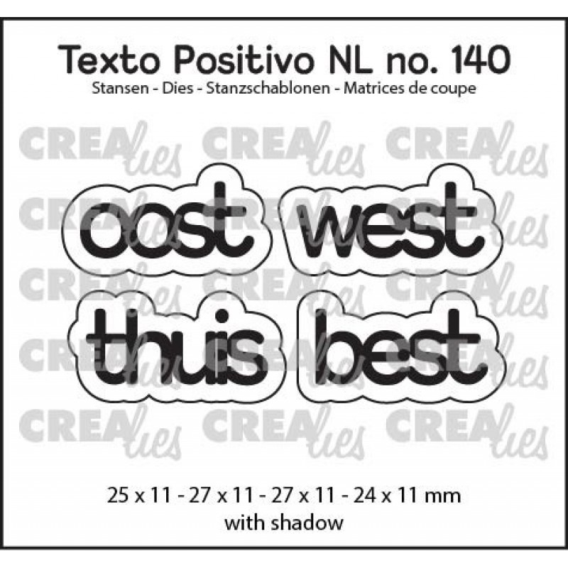 Crealies Die – Text Oost West Thuis Best Home Sweet Home Crealies Die – Text Oost West Thuis Best Home Sweet Home