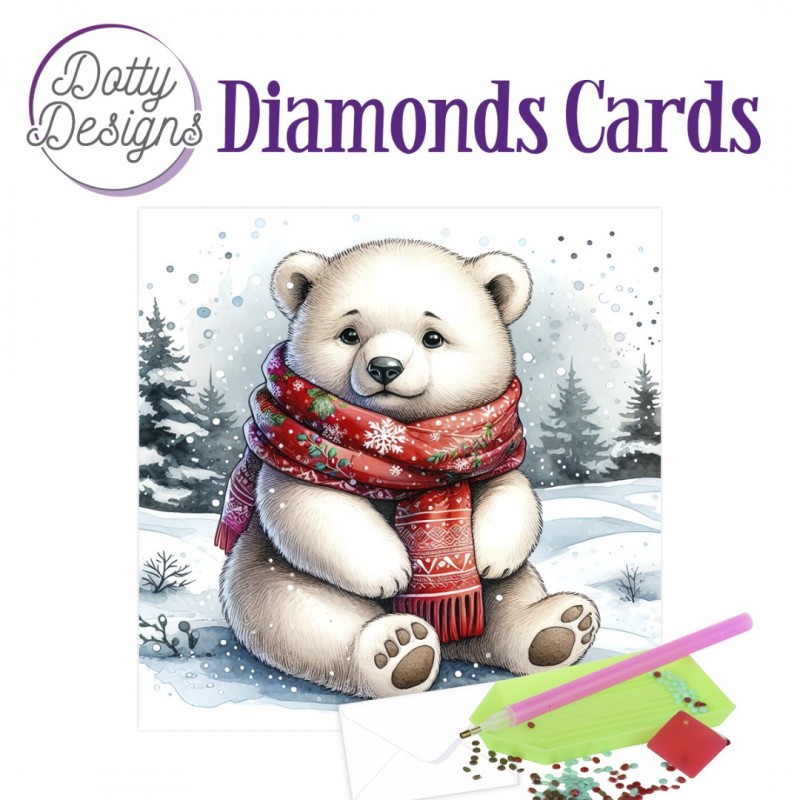 Dotty Designs Diamond Cards - Polar Bear Dotty Designs Diamond Cards - Polar Bear