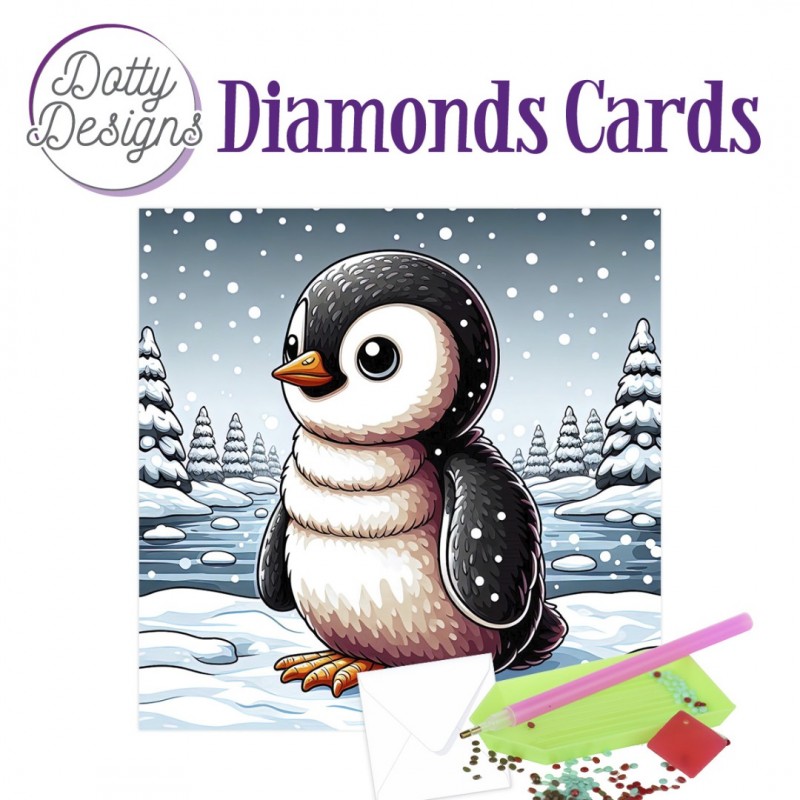 Dotty Designs Diamond Cards - Penguin 2 Dotty Designs Diamond Cards - Penguin 2