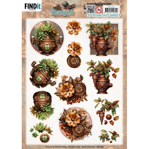 3D Pushout Sheet - Berries Beauties - Steampunk - Plants