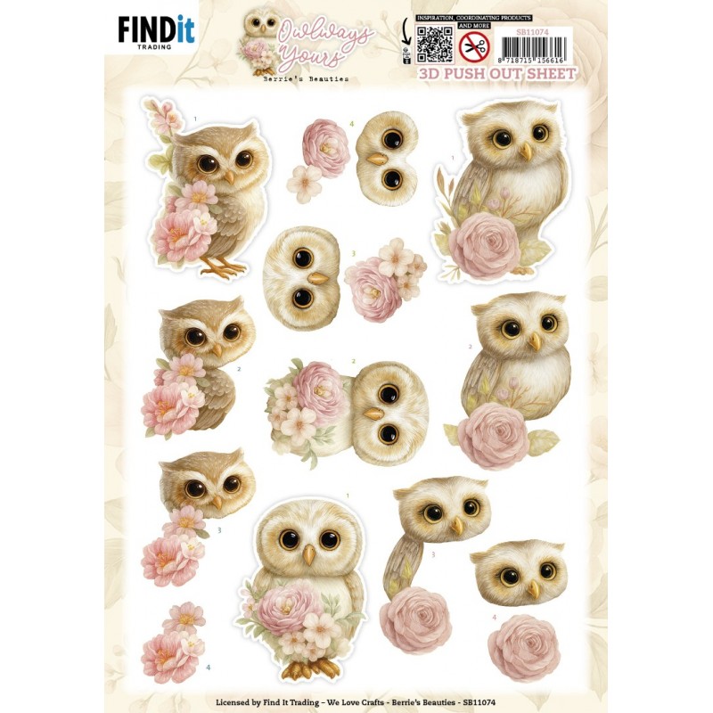 3D Pushout Sheet - Berries Beauties - Owlways Yours - Blossom