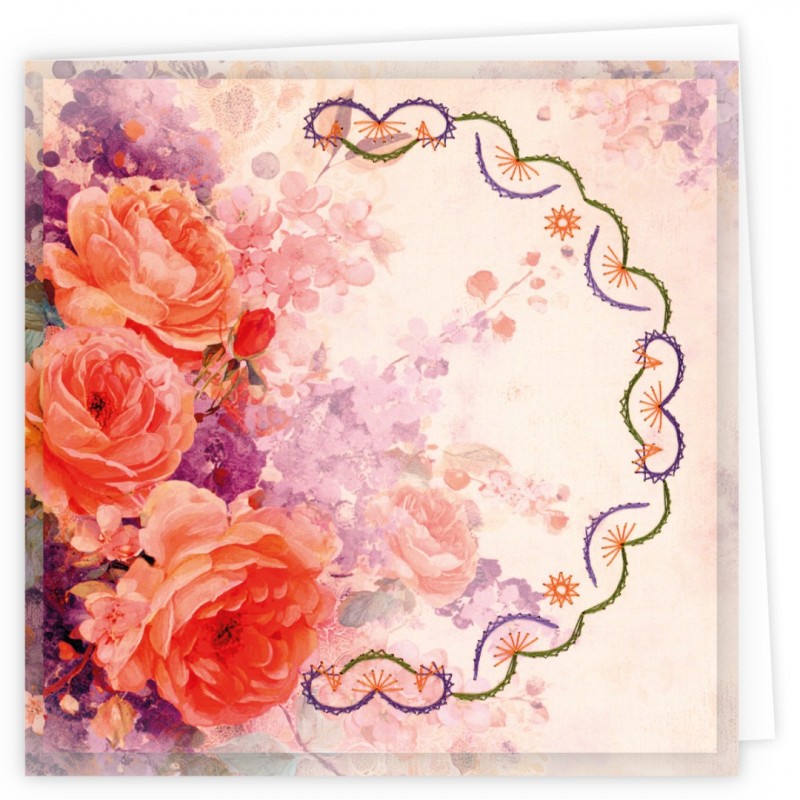 Stitch and Do Cards 25 - Berries Beauties - Orange Roses