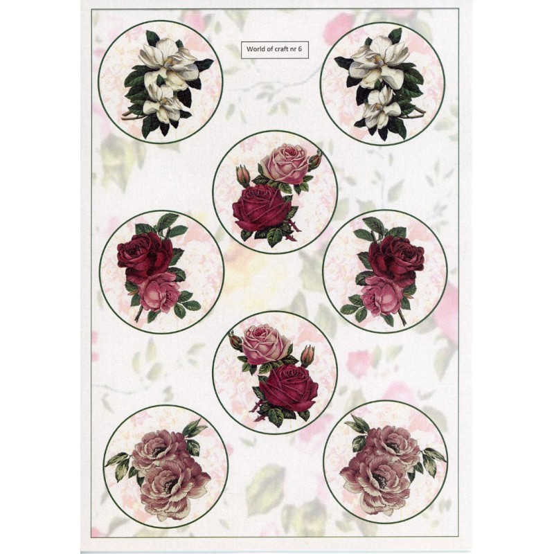 Cutting Sheet - WOC - nr 06 - Roses