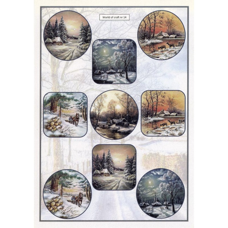 Cutting Sheet - WOC - nr 14 - Winter Village Scenes Cutting Sheet - WOC - nr 14 - Winter Village Scenes