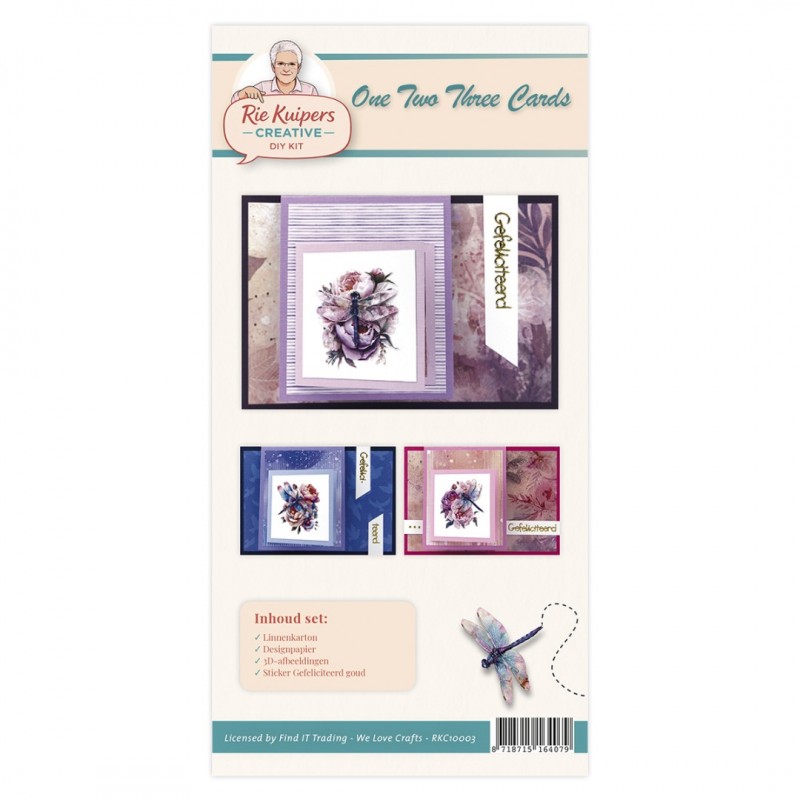 Rie Kuipers Creative – One-Two-Three Cards - Dragonflies