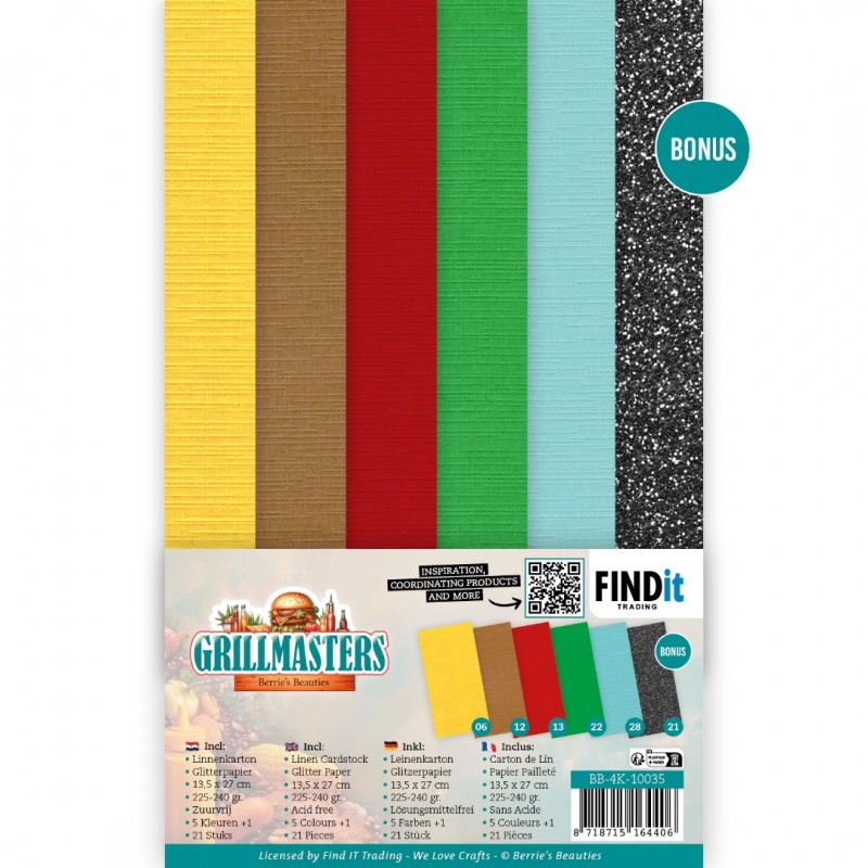 Linen Cardstock Pack - Berries Beauties - Grillmasters - 4K Linen Cardstock Pack - Berries Beauties - Grillmasters - 4K