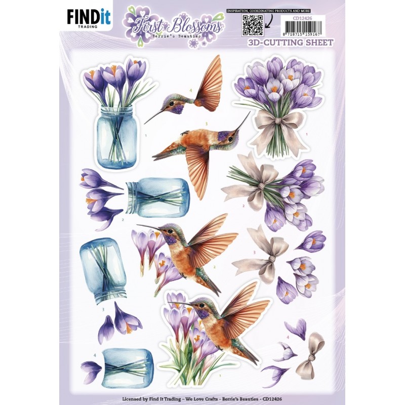 3D Cutting Sheet - Berries Beauties - First Blossoms - Flutter and Bloom