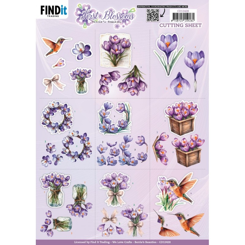 3D Cutting Sheet - Berries Beauties - First Blossoms - Mini