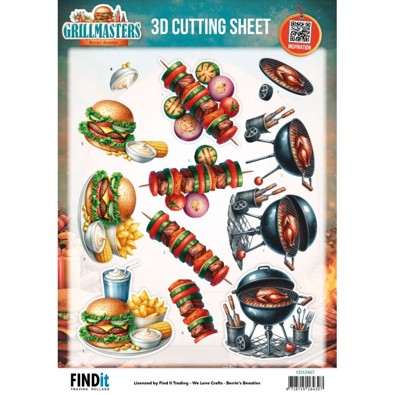 3D Cutting Sheet - Berries Beauties - Grillmasters - Flame Grilled Favorites