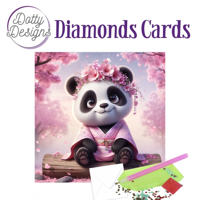 Doty Designs Diamond Cards - Sakura Blossom Panda