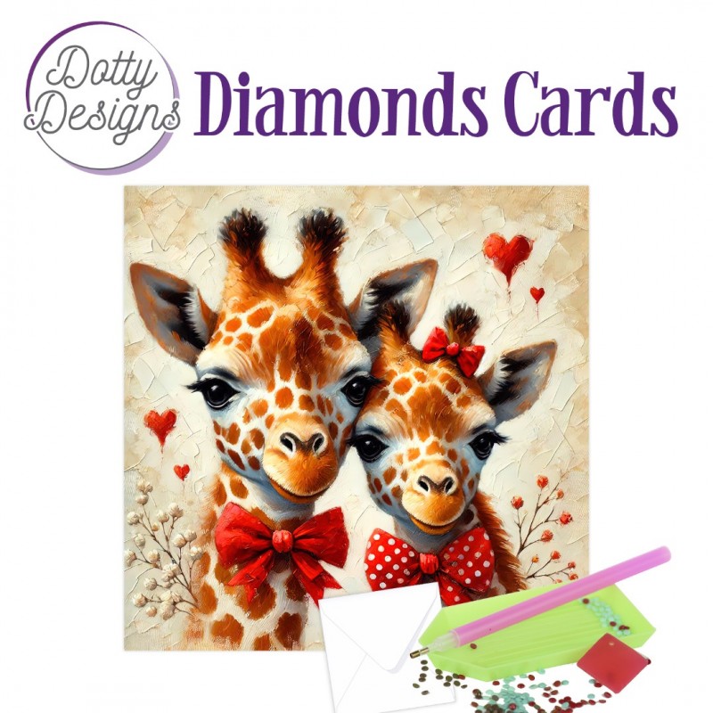 Doty Designs Diamond Cards - Sweetheart Giraffe Duo