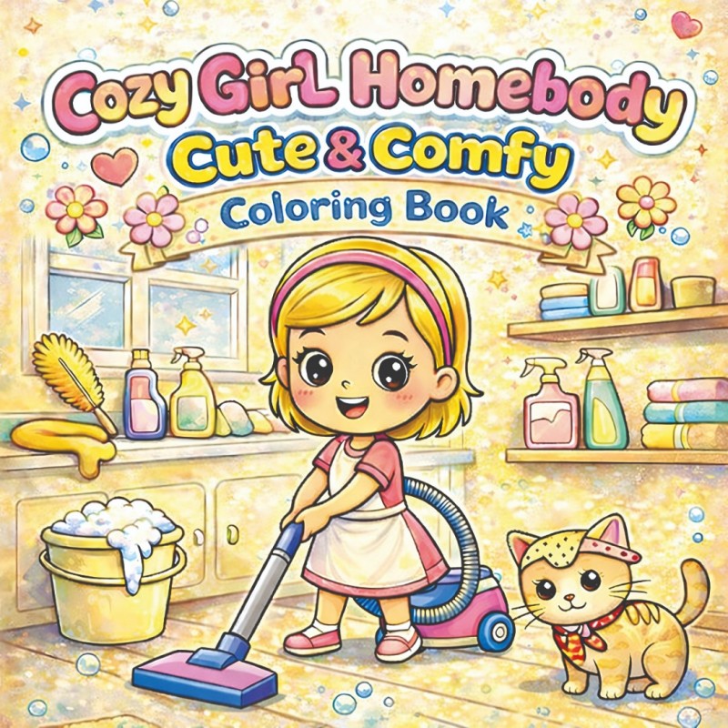 Findit Color - Coloring Book - Cozy Girl Homebody Cute & Comfy Findit Color - Coloring Book - Cozy Girl Homebody Cute & Comfy