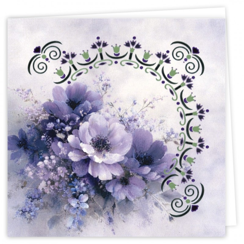 Hobbydots Cards 39 - Purple Flowers