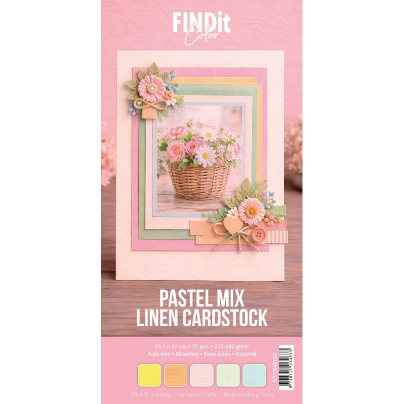 Find It Color - Linen Cardstock Pack 4K - Pastel Mix Pack