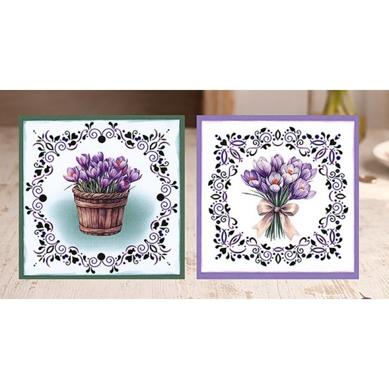 3D Pushout Sheet - Berries Beauties - First Blossoms - Crocus Charm