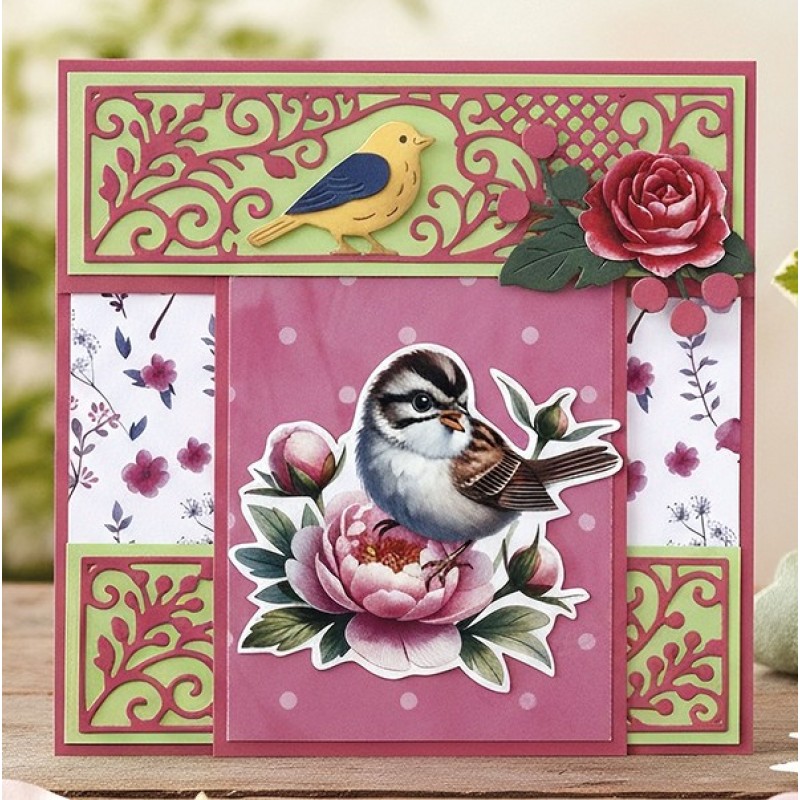 Dies - Berries Beauties - Whispers of Nature - Birds Border and Corners