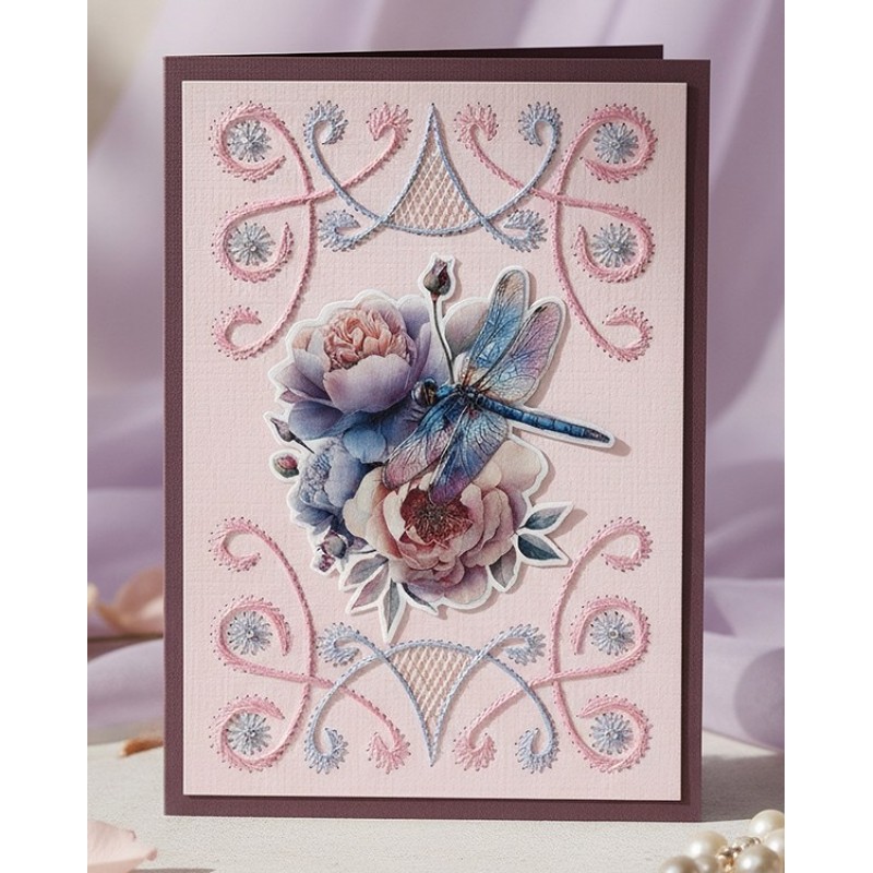 3D Cutting Sheet - Berries Beauties - Dragonflies - Lilac
