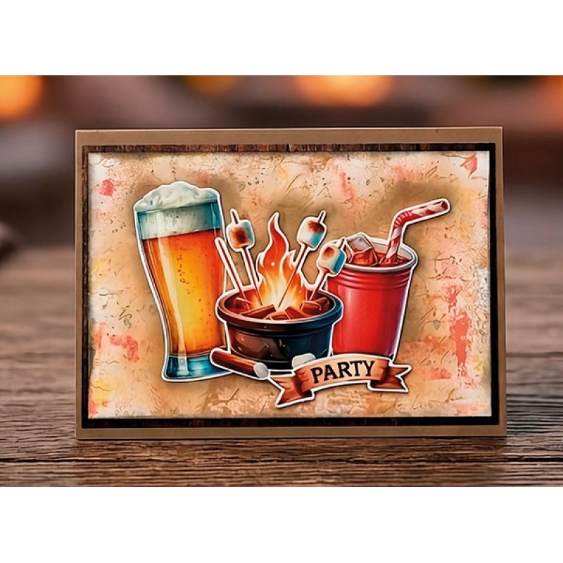 Linen Cardstock Pack - Berries Beauties - Grillmasters - A4