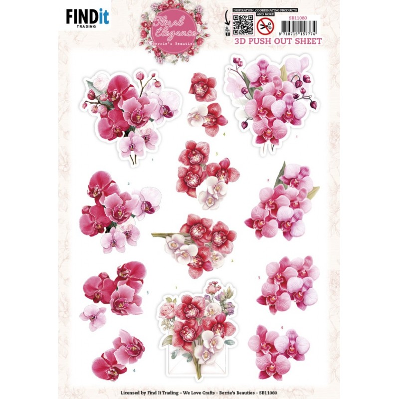 3D Pushout Sheet - Berries Beauties - Floral Elegance - Orchid Grace 3D Pushout Sheet - Berries Beauties - Floral Elegance - Orchid Grace