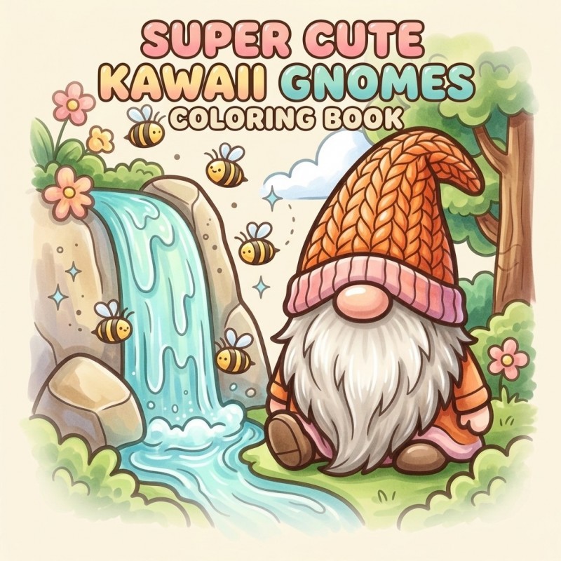 Findit Color - Coloring Book - Super Cute Kawaii gnomes Findit Color - Coloring Book - Super Cute Kawaii gnomes